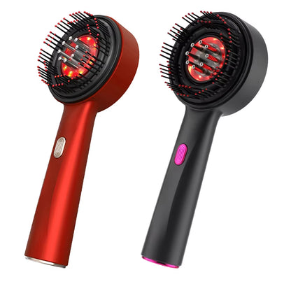 Electric Massage Comb Vibration Red Light Therapy Hair Growth Massage Scalp Brush anti Hair Loss Liquid Oil Applicator